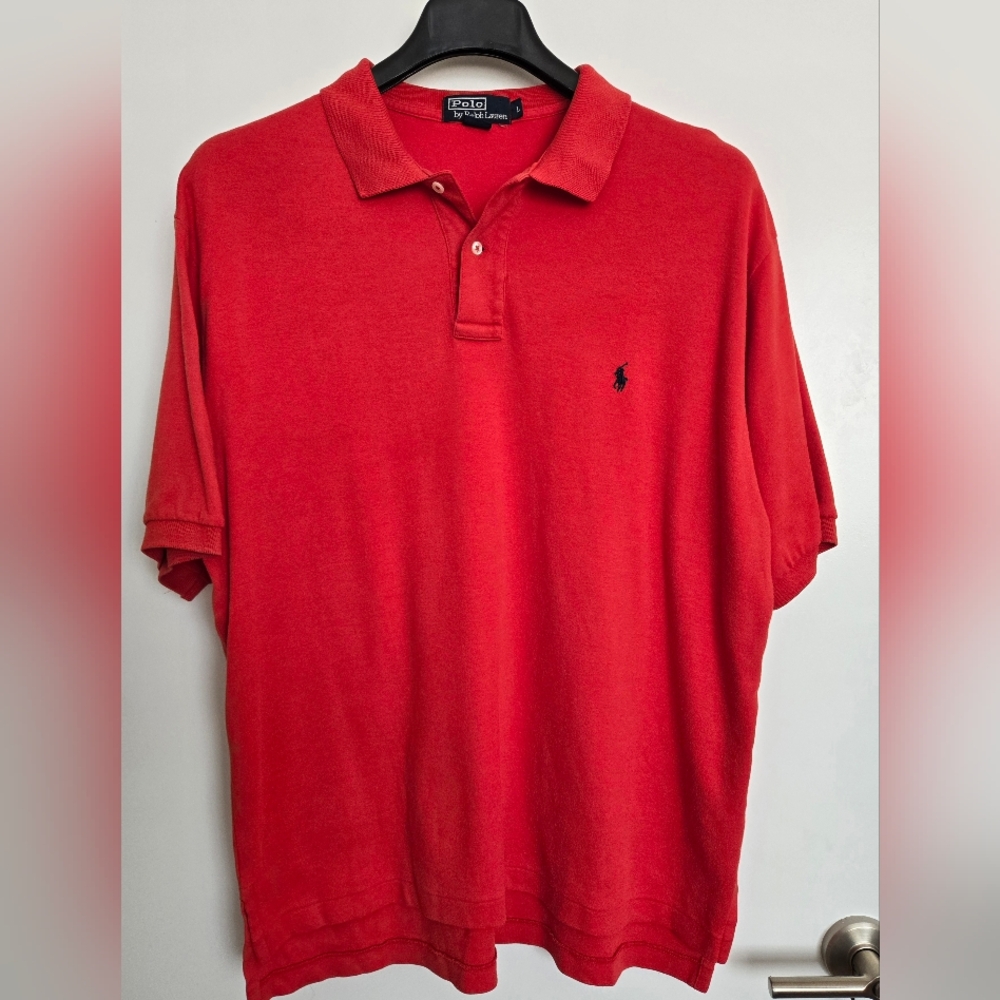 Ralph Lauren Men's Classic Orange Red Polo Shirt